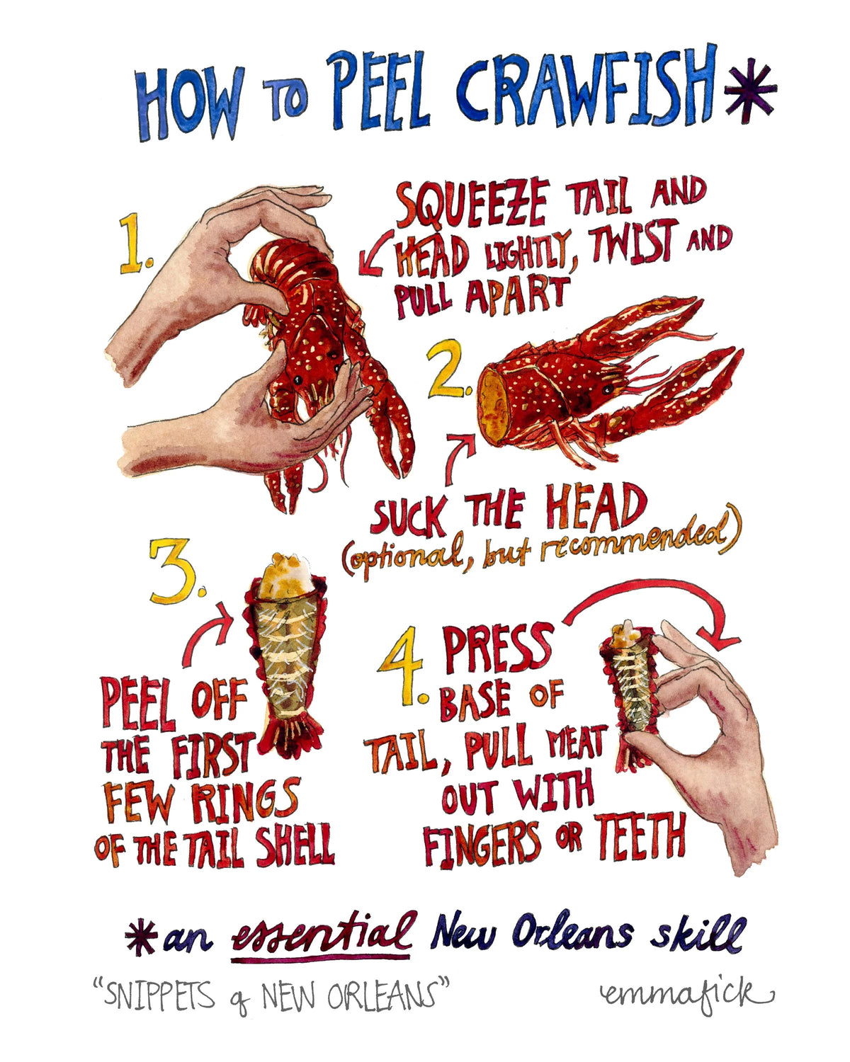 How to Peel Crawfish